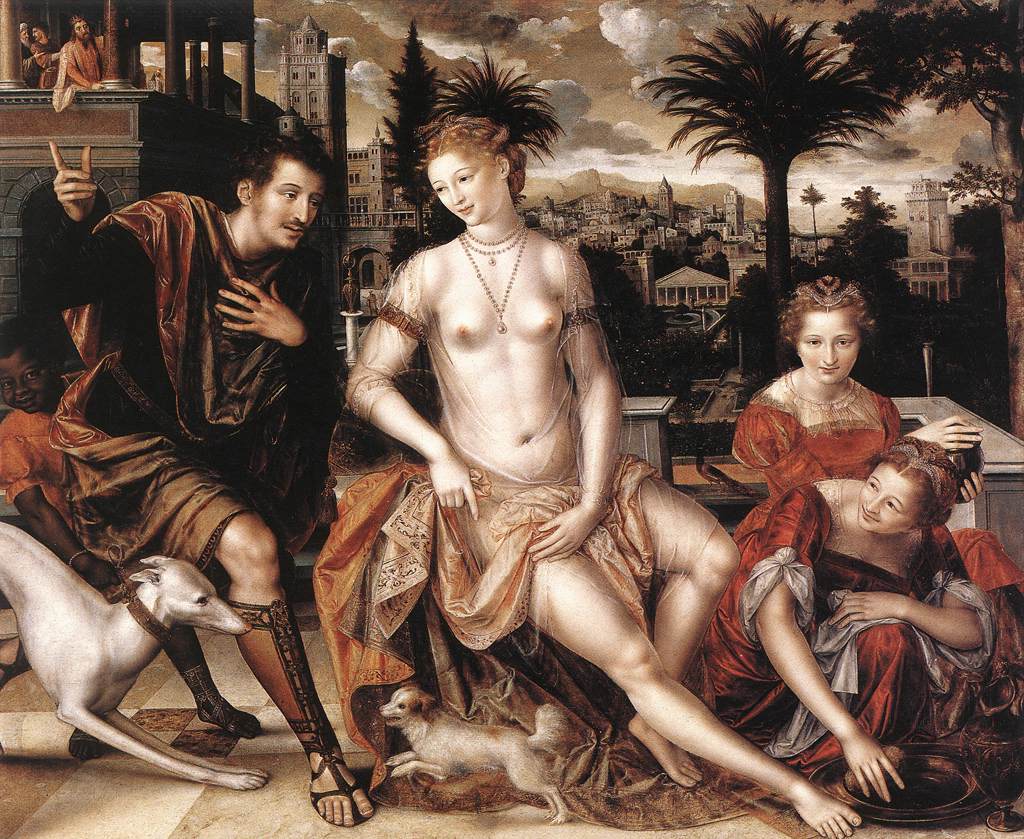 David And Bathsheba by Jan Massys, 1562